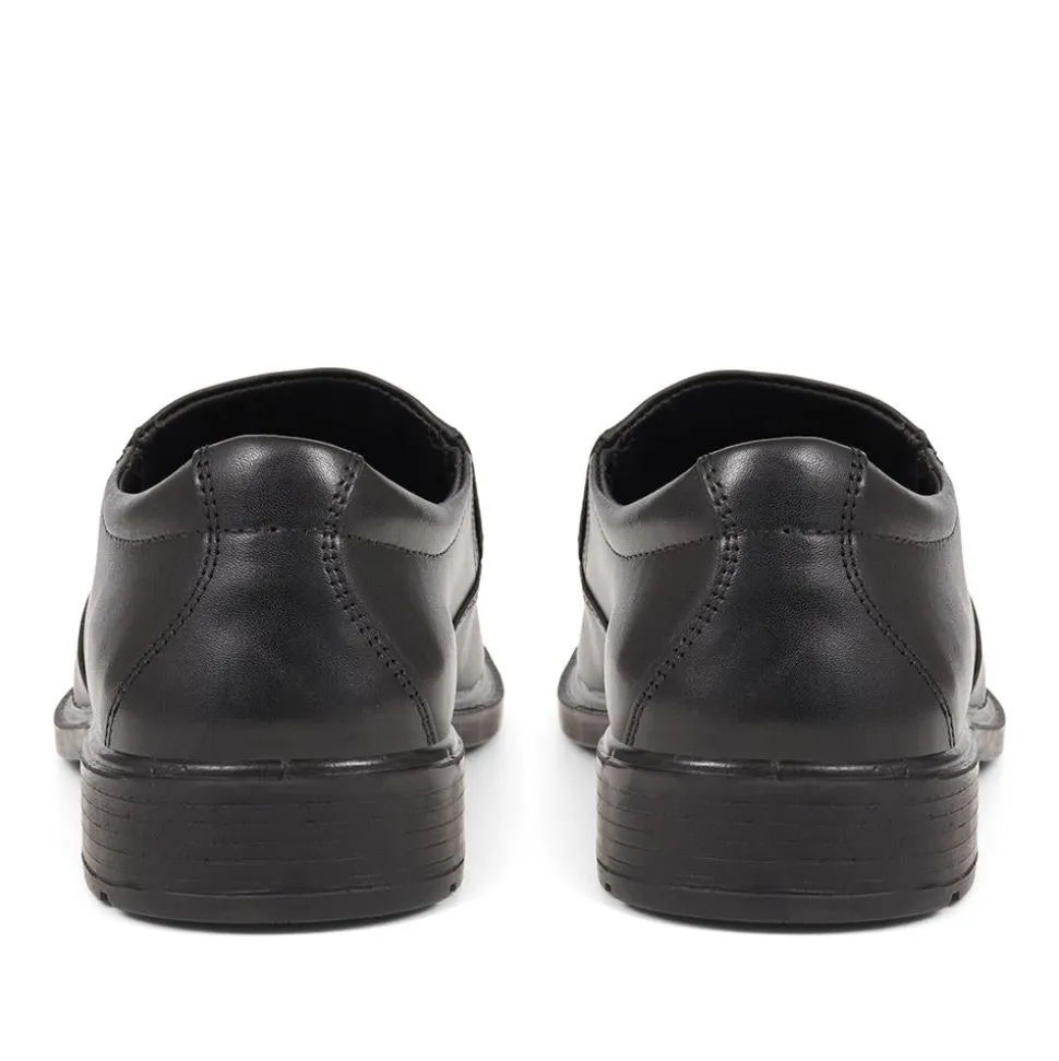 Smart Leather Slip-On Shoes - Black