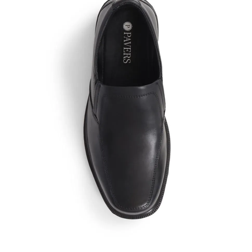 Smart Leather Slip-On Shoes - Black