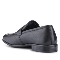 Smart Leather Slip-On Shoes - Black