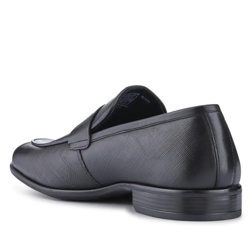 Smart Leather Slip-On Shoes - Black