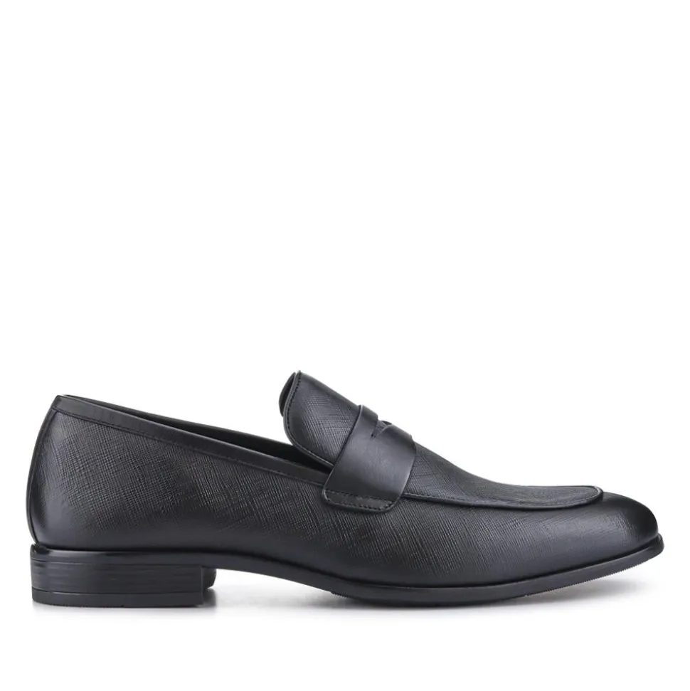 Smart Leather Slip-On Shoes - Black