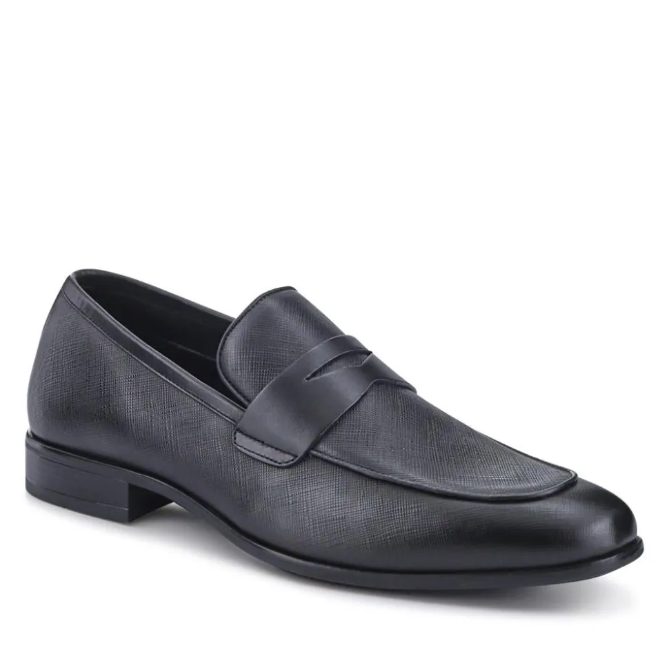 Smart Leather Slip-On Shoes - Black