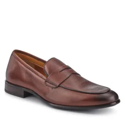 Smart Leather Slip-On Shoes - Brown
