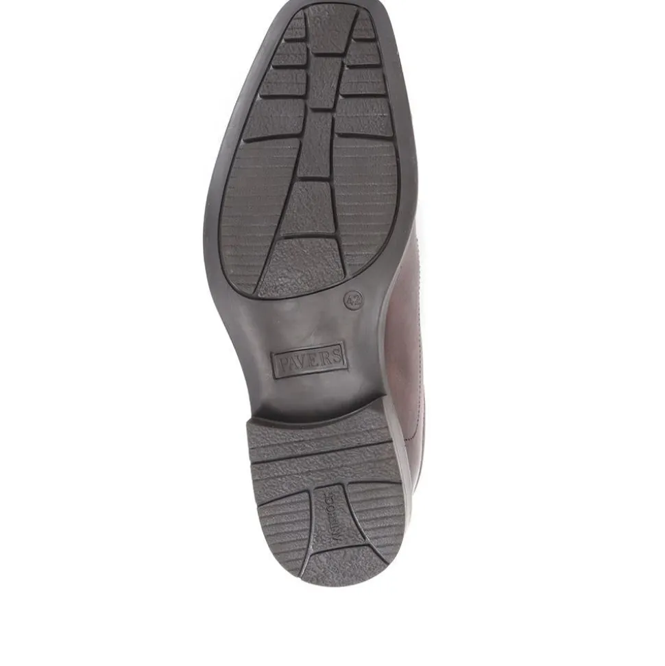 Smart Leather Slip On Shoes - Dark Brown