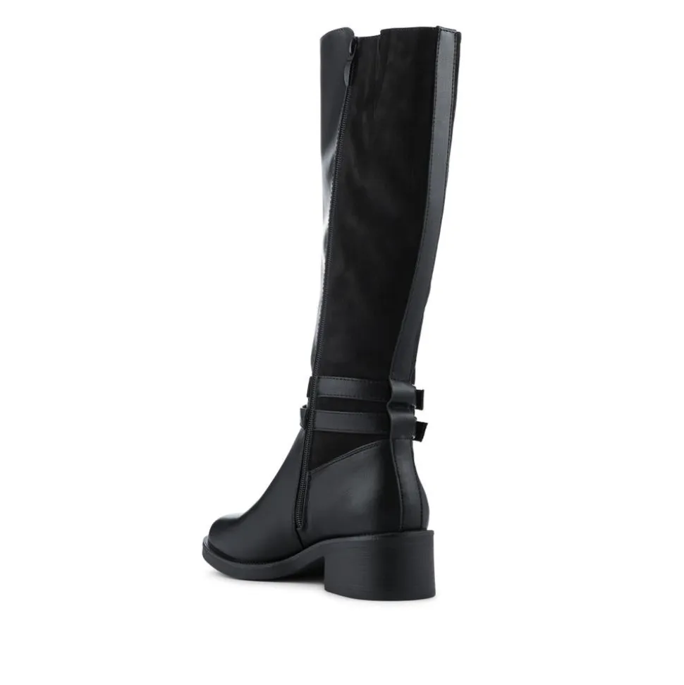 Smart Long Boots With Standard Calf Fitting - Black