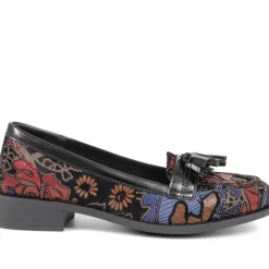 Smart Patent Loafers - Black Floral