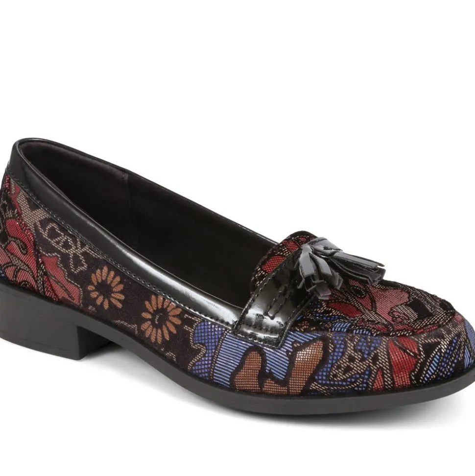 Smart Patent Loafers - Black Floral