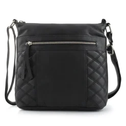 Smart Quilted Crossbody Bag - Black