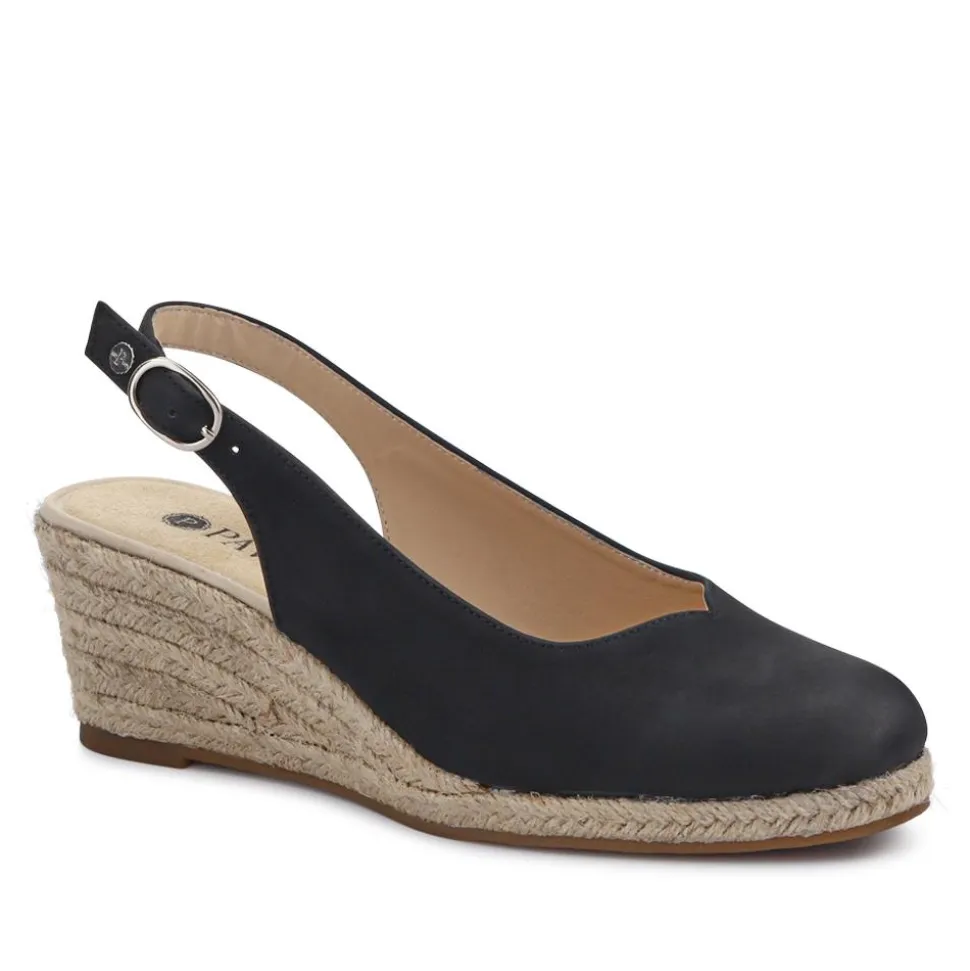 Smart Slingback Espadrilles - Black