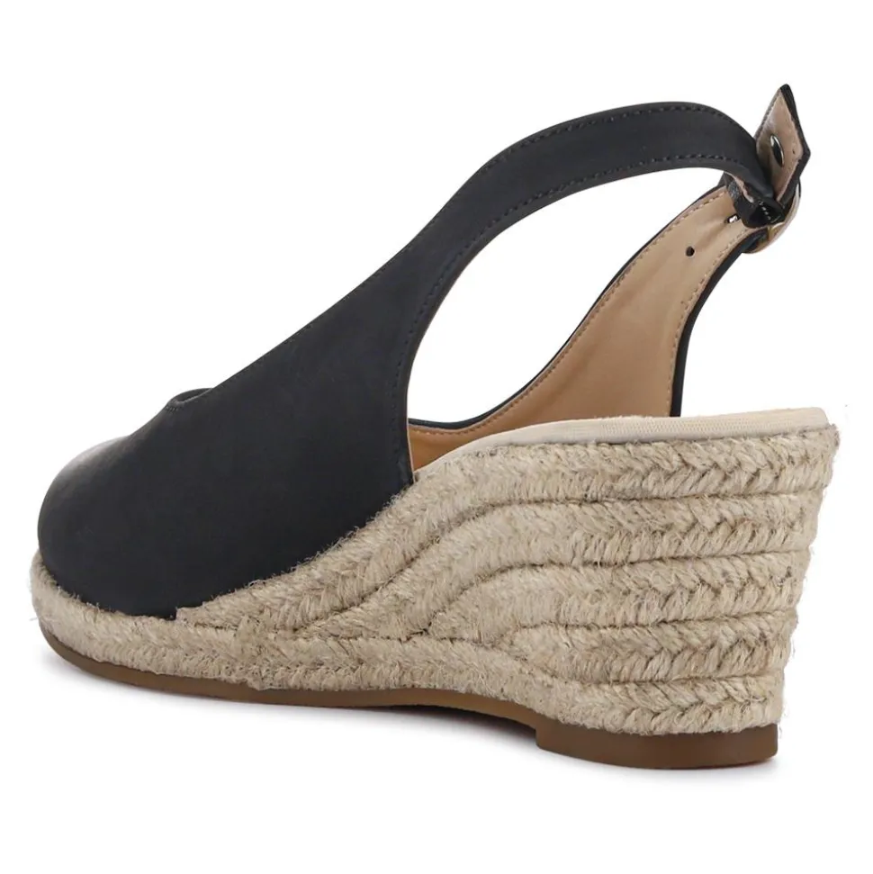 Smart Slingback Espadrilles - Black