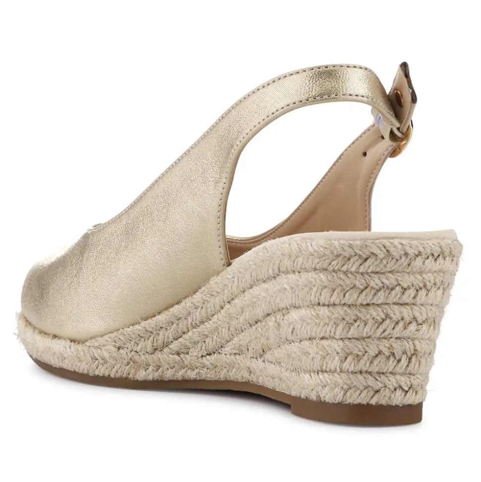 Smart Slingback Espadrilles - Gold