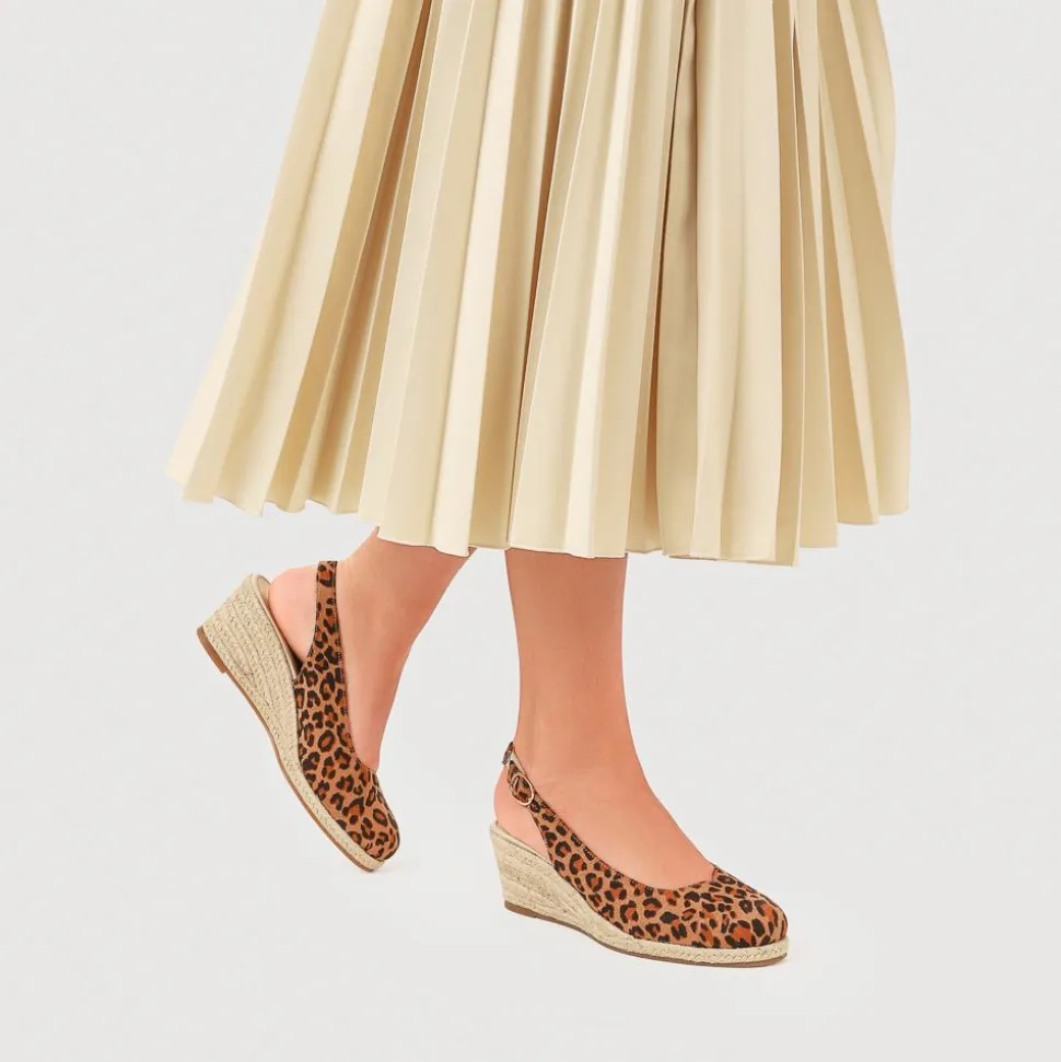 Smart Slingback Espadrilles - Leopard