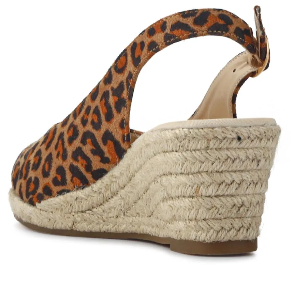 Smart Slingback Espadrilles - Leopard