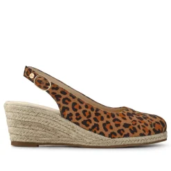 Smart Slingback Espadrilles - Leopard