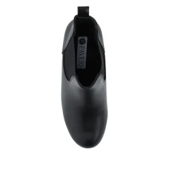 Smart Stiletto Heel Slip On Ankle Boots - Black