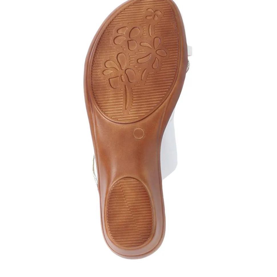 Smart Toe Post Sandals - White