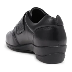 Smart Touch-Fasten Leather Shoes - Black