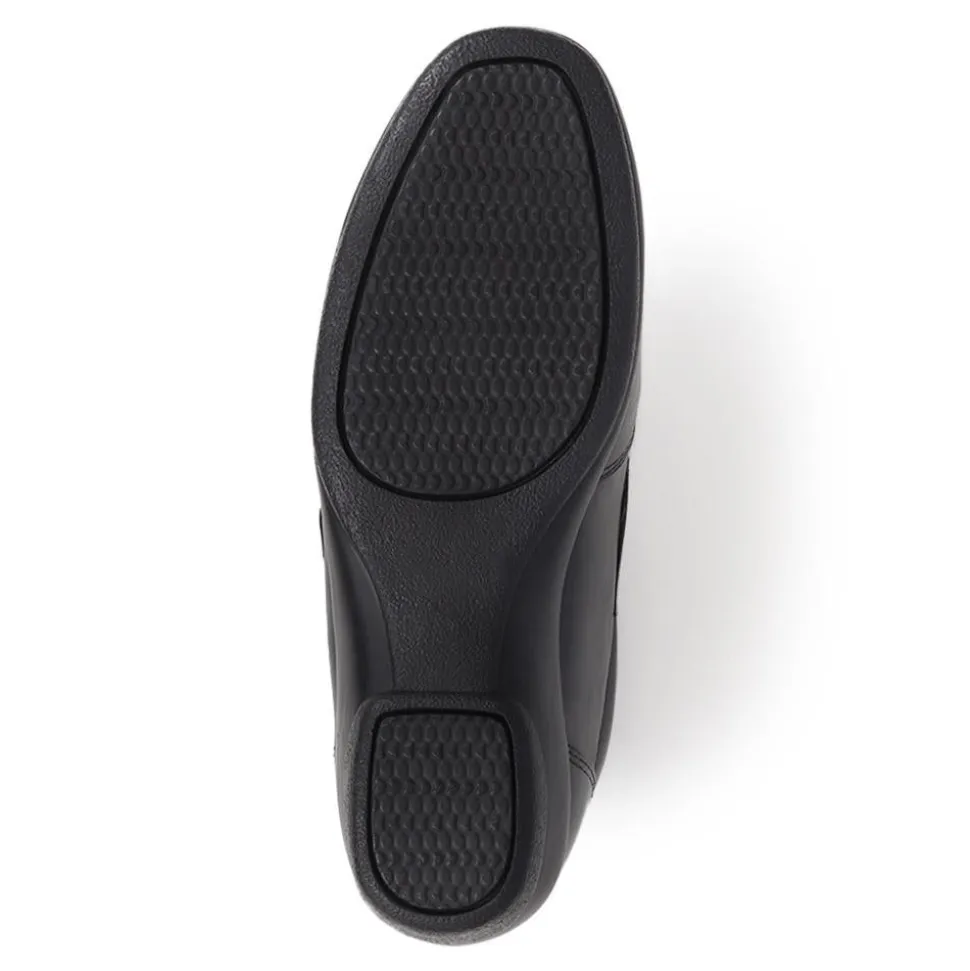 Smart Touch-Fasten Leather Shoes - Black