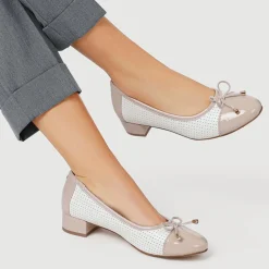 Smart Two-Tone Pumps - White-Beige