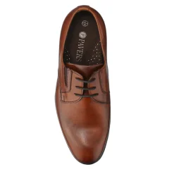 Smart Wide Fit Leather Lace-Up Shoes - Brown