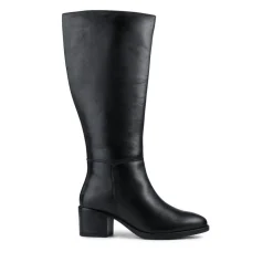 Smart Wide Fit Long Boots - Black