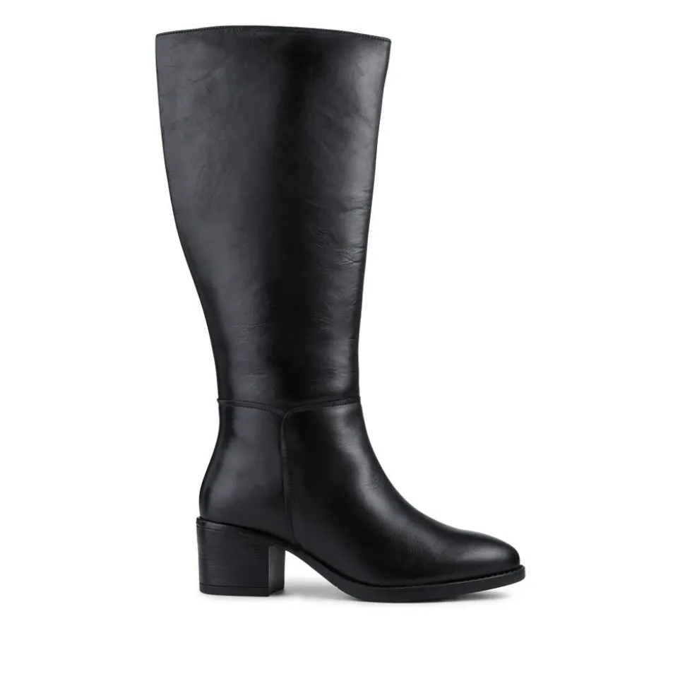 Smart Wide Fit Long Boots - Black