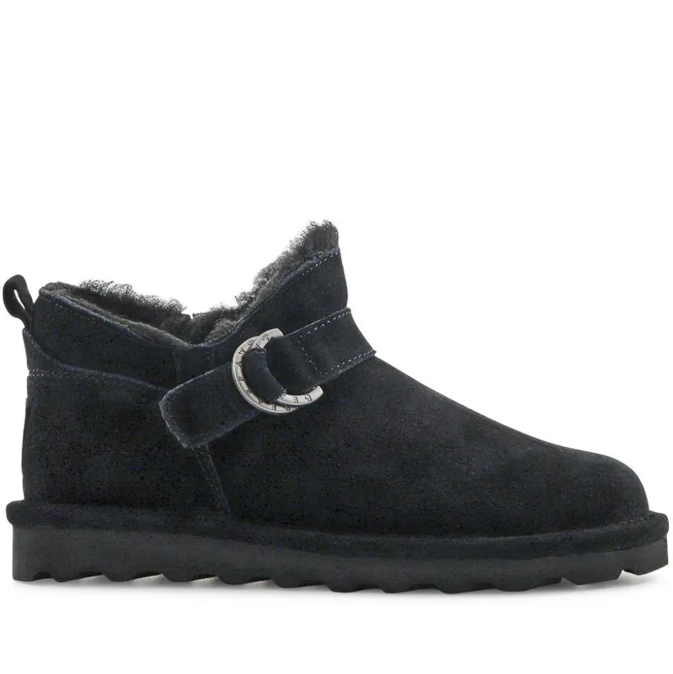 Soft Buckle-Detailed Ankle Boots - Black
