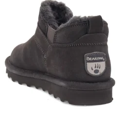 Soft Buckle-Detailed Ankle Boots - Grey