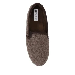 Soft Cushioning Full Slippers With Grip Sole - Brown