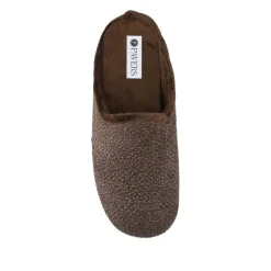 Soft Cushioning Mule Slippers With Grip Sole - Brown