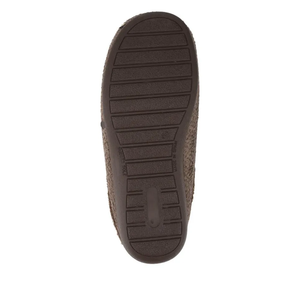 Soft Cushioning Mule Slippers With Grip Sole - Brown