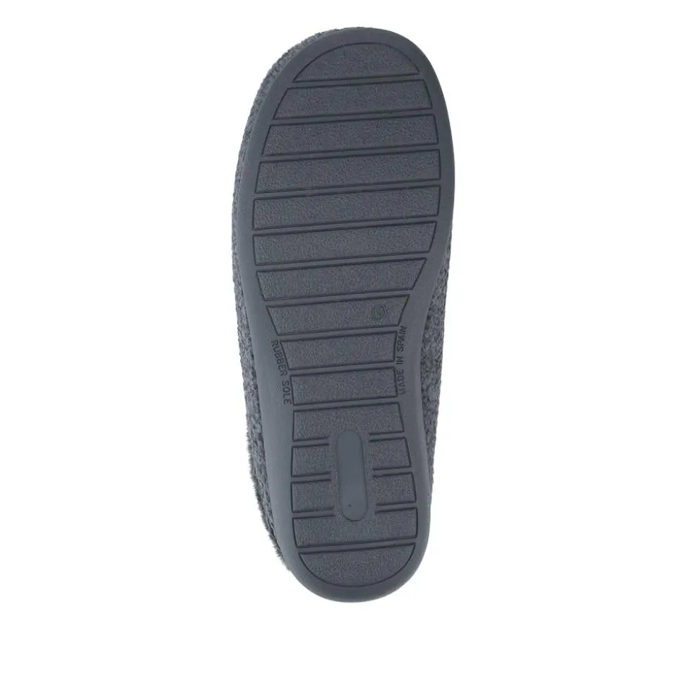 Soft Cushioning Mule Slippers With Grip Sole - Grey