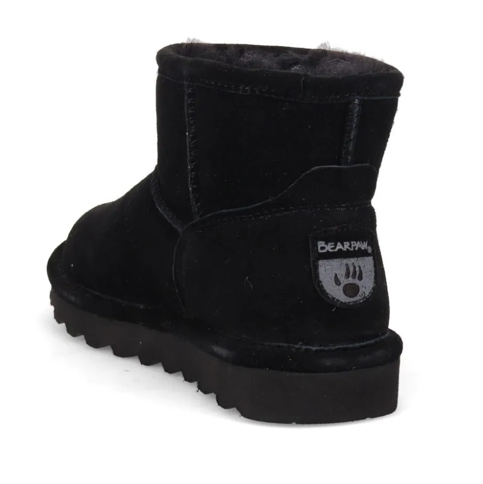 Soft, Faux-Fur-Lined Ankle Boots - Black