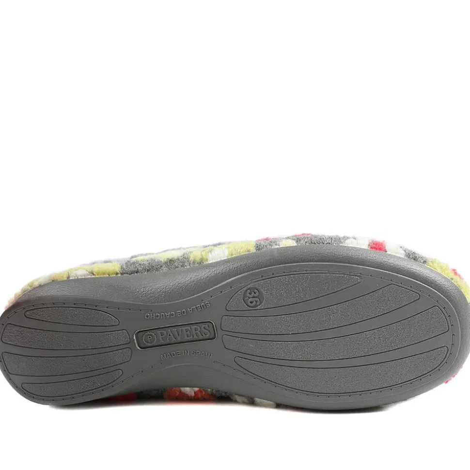 Soft Floral Full Slippers - Grey Multi