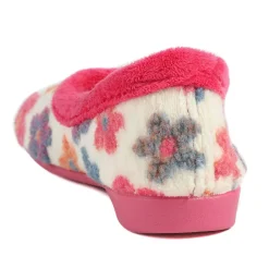 Soft Floral Full Slippers - Pink Multi