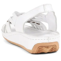Soft Leather Slip-On Sandals - White