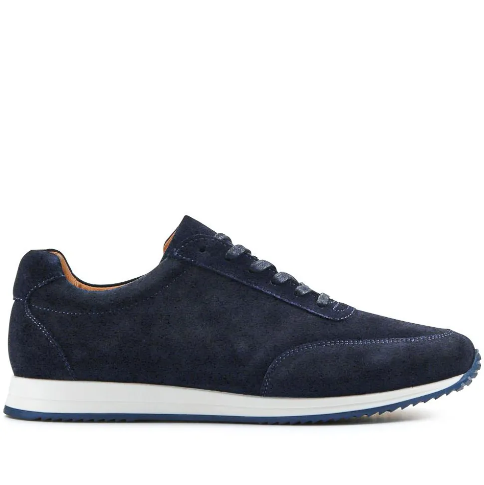 Southend2 Leather Trainers - Navy Suede