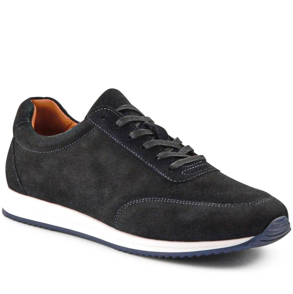 Southend2 Leather Trainers - Navy Suede