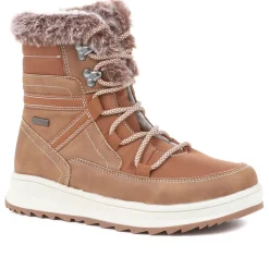 Standard Lace-Up Snow Boots - Tan