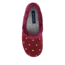 Star Pattern Full Slippers - Burgundy