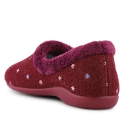 Star Pattern Full Slippers - Burgundy