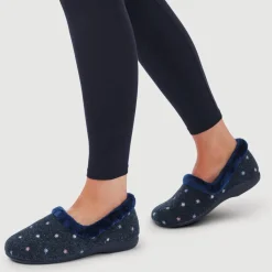Star Pattern Full Slippers - Navy