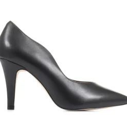 Stiletto Court Shoes - Black Leather