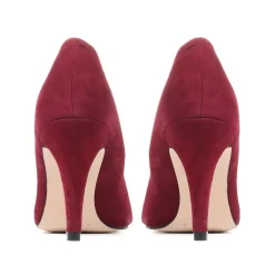 Stiletto Court Shoes - Burgundy