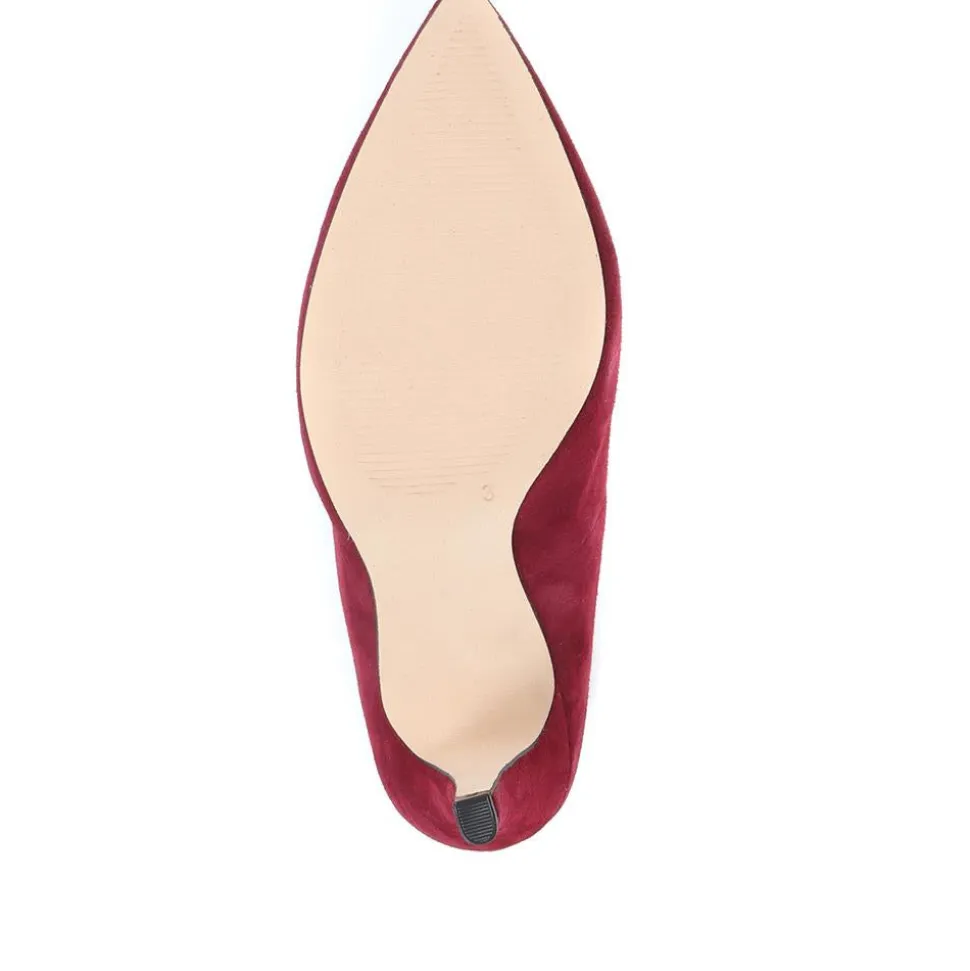 Stiletto Court Shoes - Burgundy