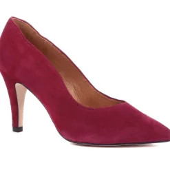 Stiletto Court Shoes - Burgundy