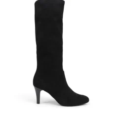Stiletto Heeled Knee High Boots - Black