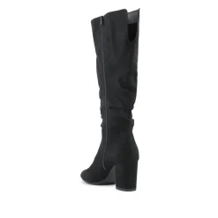 Stiletto Heel Standard Calf Fit Long Boots - Black