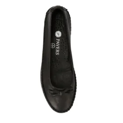 Stitched Leather Pumps - Black