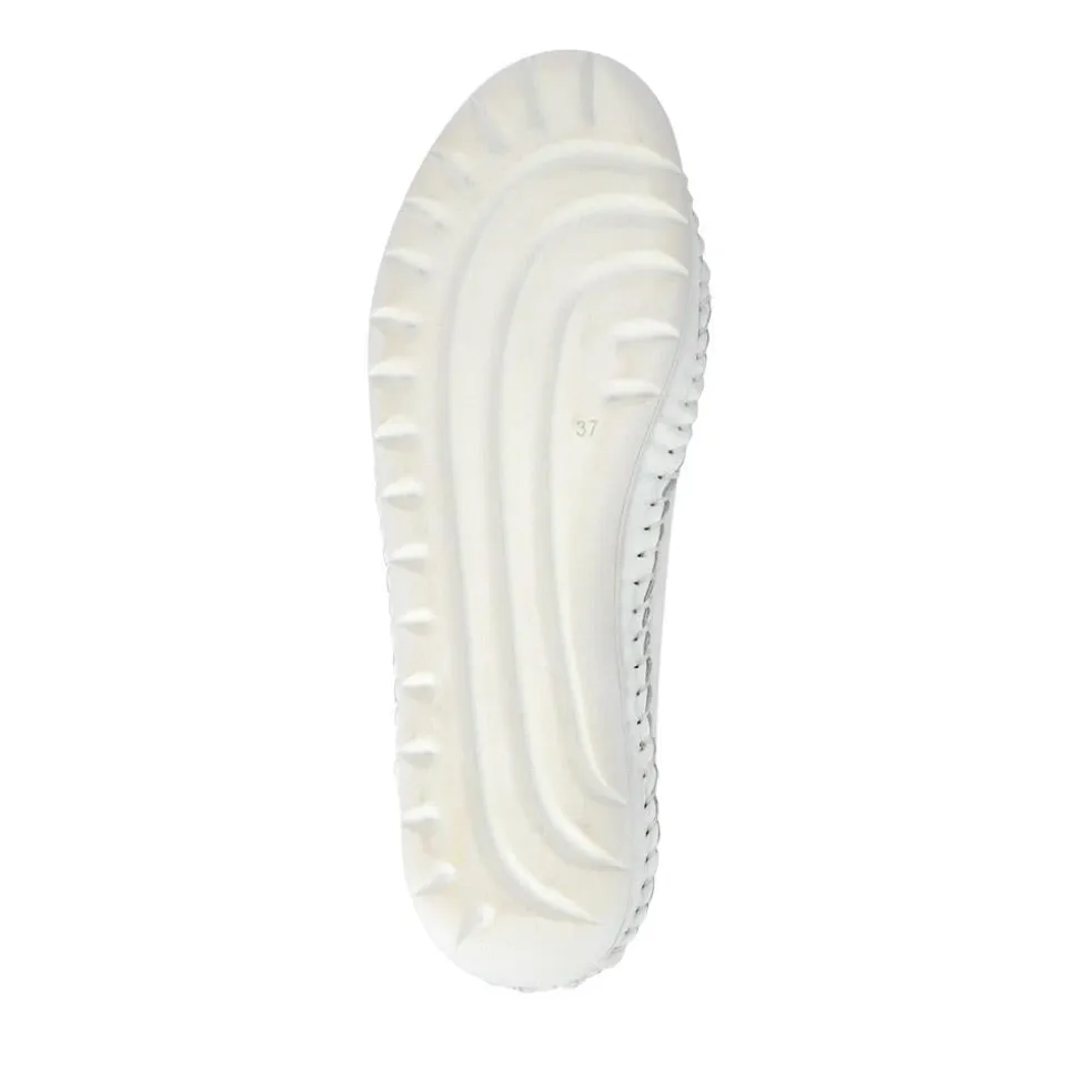 Stitched Leather Pumps - White
